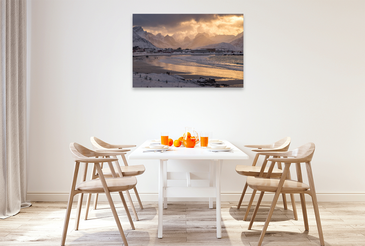 Abendstimmung am Strand von Ramberg auf den Lofoten