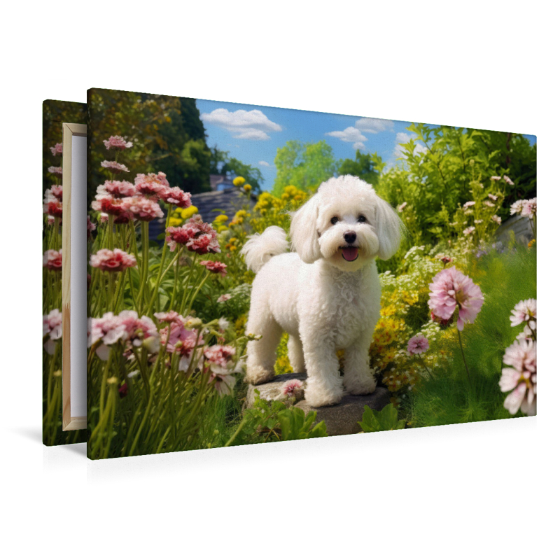 Ein Motiv aus dem Kalender 'Bichon frisé, weiße Hündchen mit lockigem Haar'