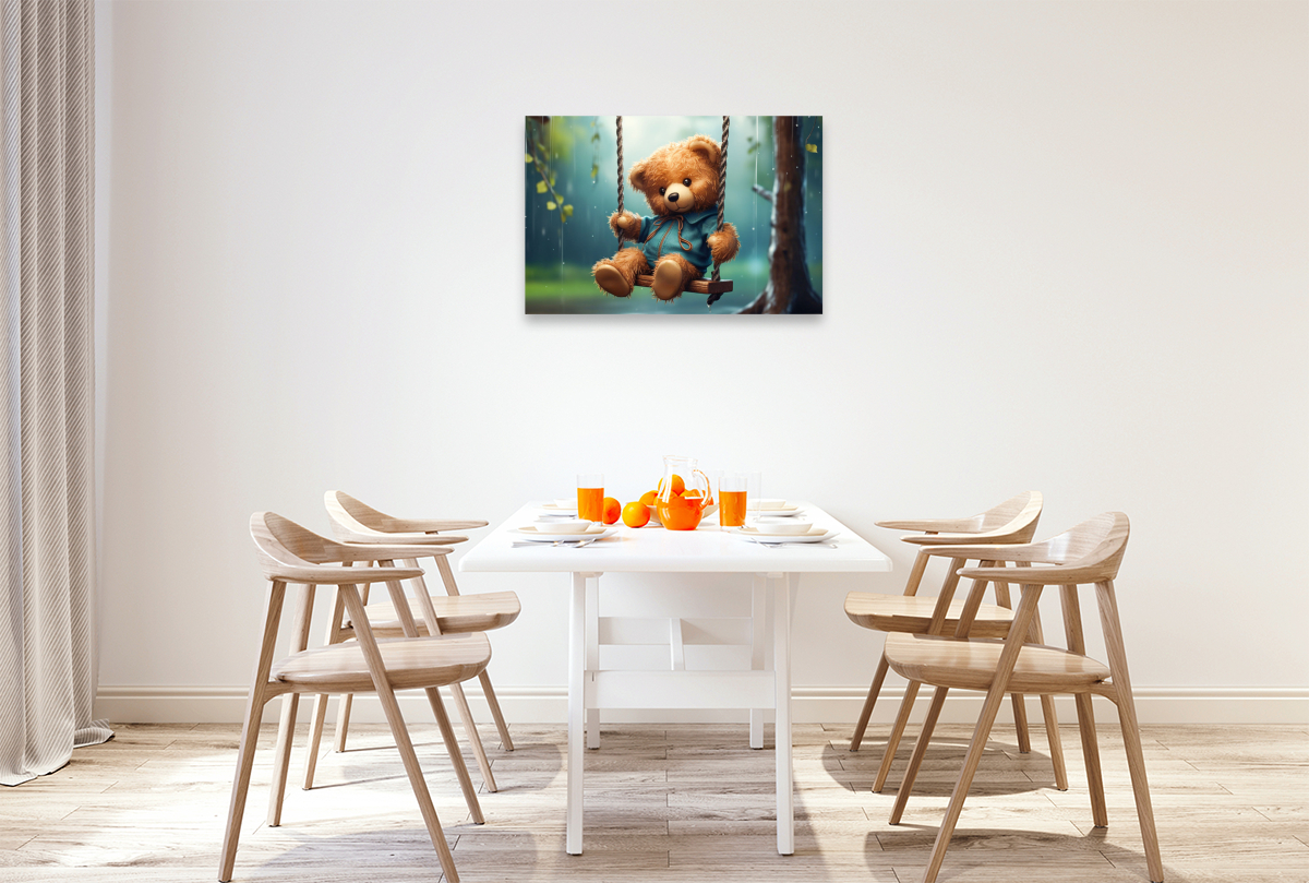 Teddybär auf der Schaukel