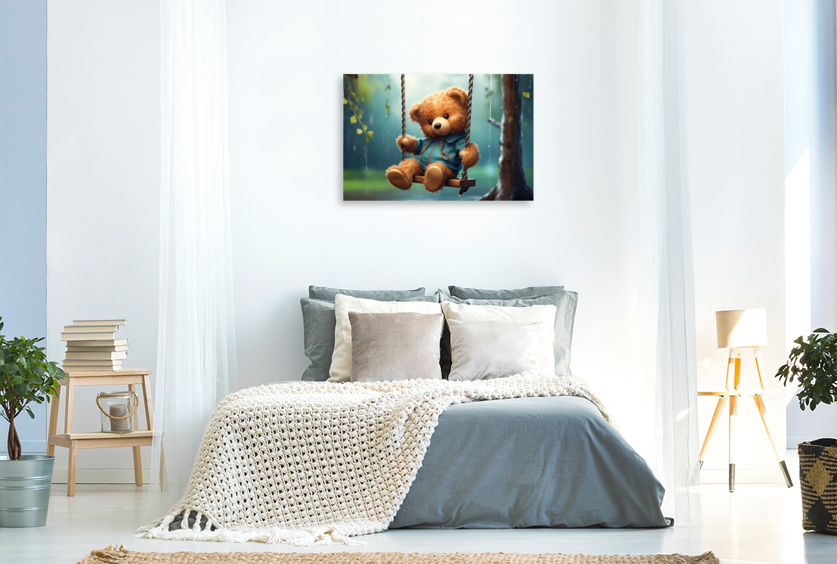 Teddybär auf der Schaukel