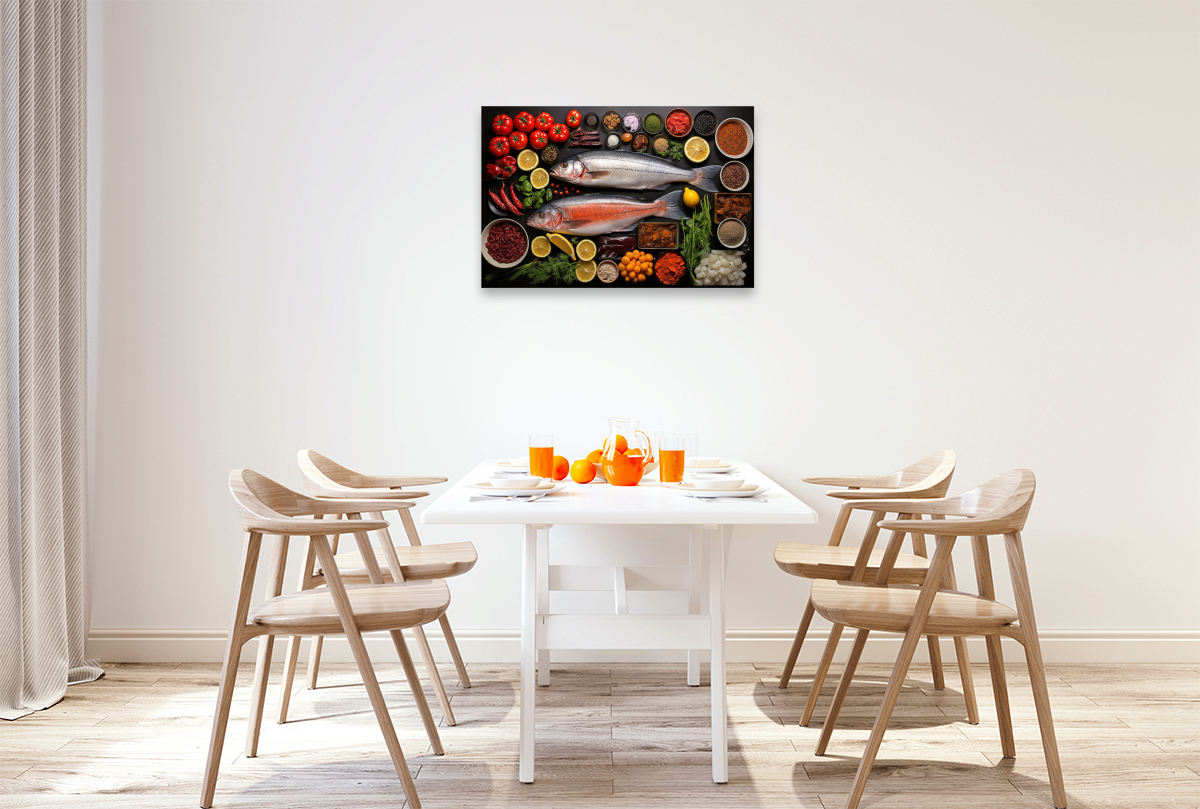 Fischplatte zur gesunden Ernährung
