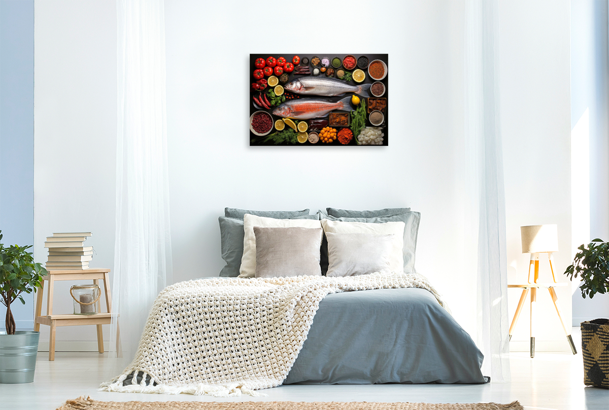 Fischplatte zur gesunden Ernährung