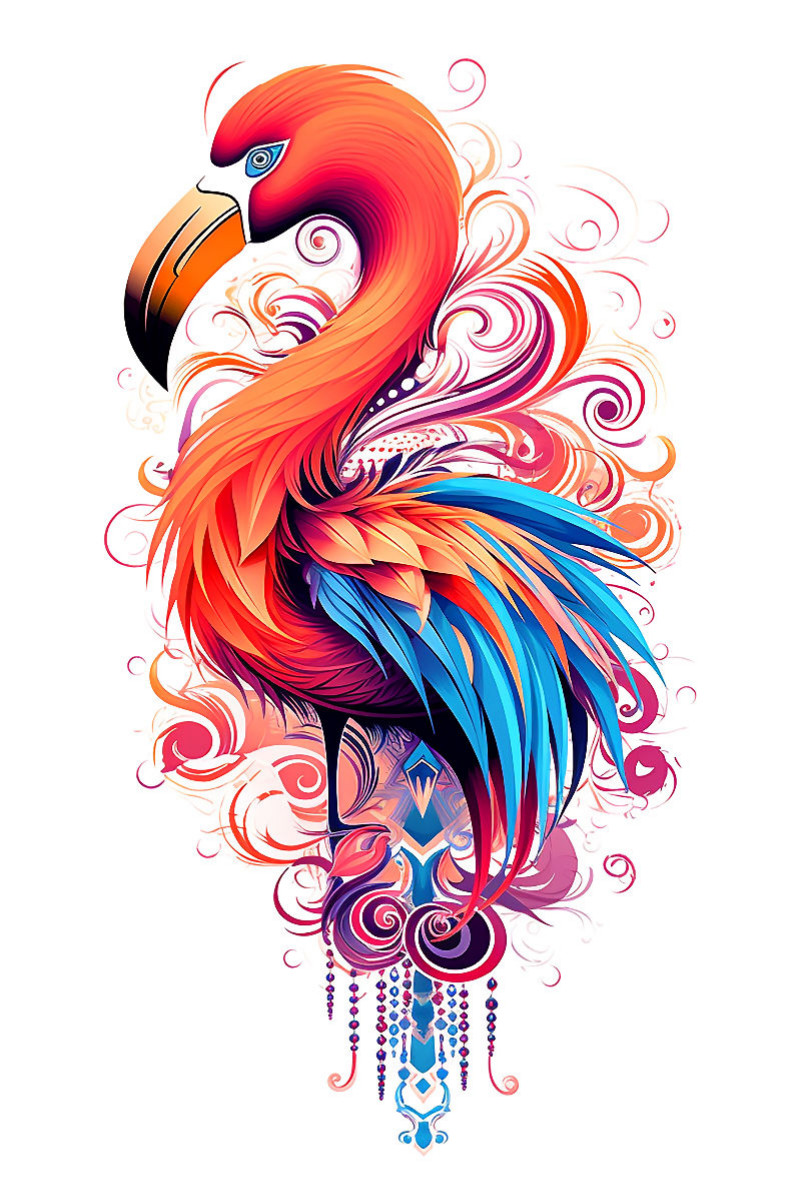 Flamingo im Tattoo Design