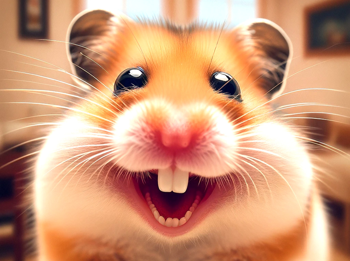 Grinsender Hamster