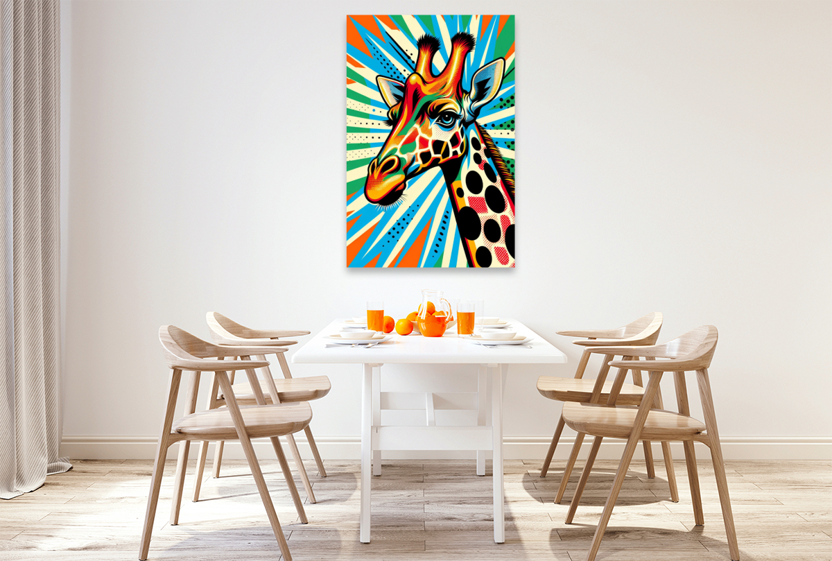 Retro Giraffe - Pop Art