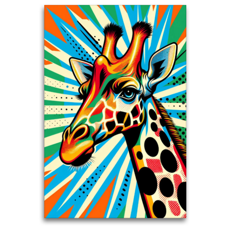 Retro Giraffe - Pop Art