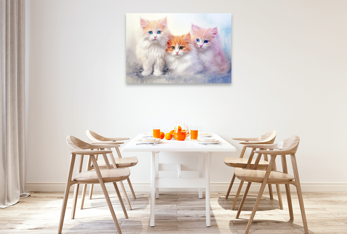 Des chats au style pastel