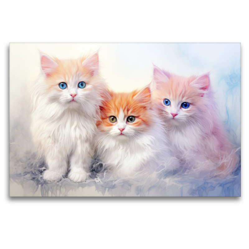 Des chats au style pastel