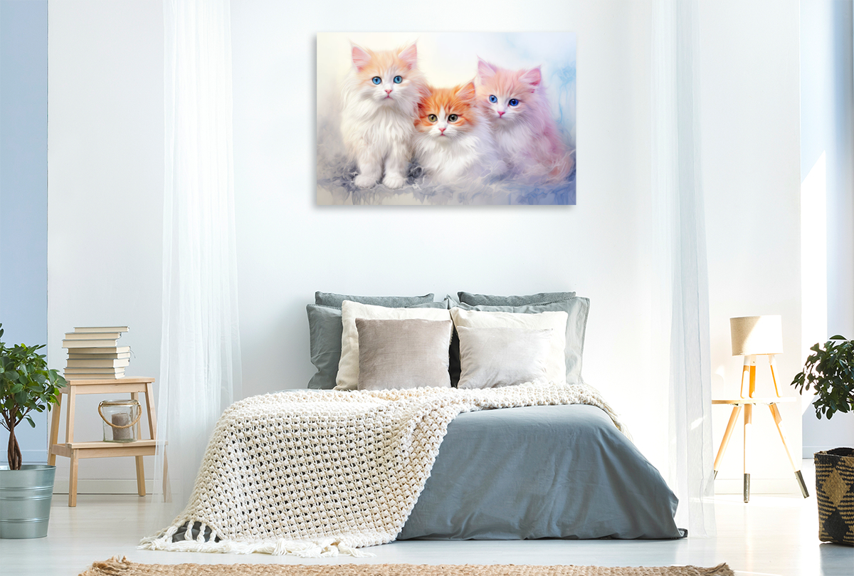 Des chats au style pastel