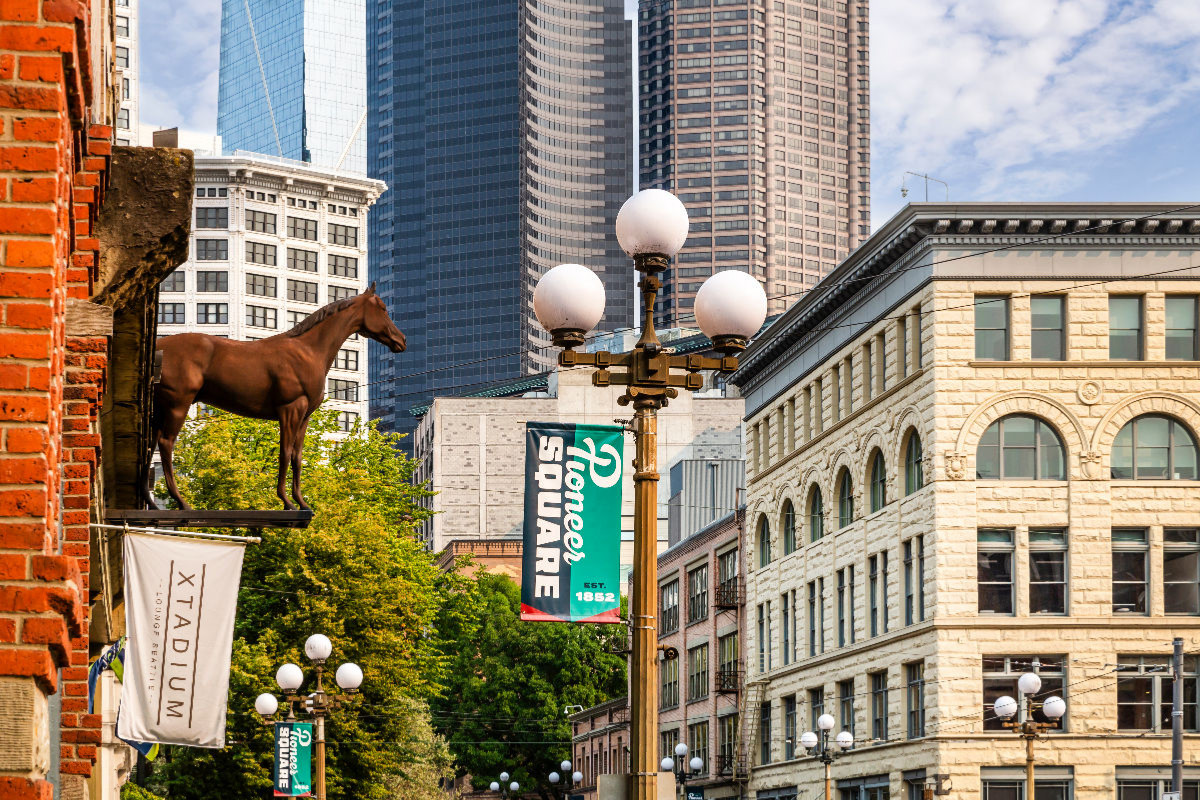 Historischer Pioneer Square District in Seattle