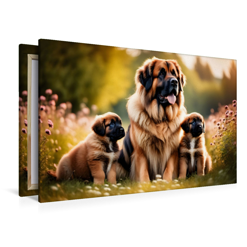 Leonberger mit Welpen