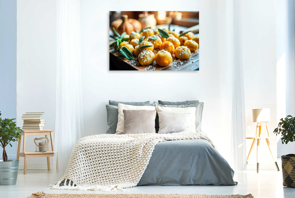 Kunst für die Sinne – Kürbisgnocchi auf HD-Leinwand