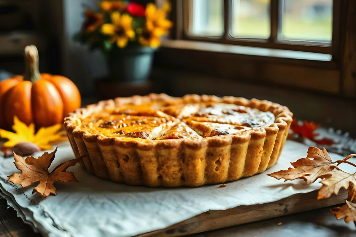 Herbstlicher Genuss für die Wand – Kürbisquiche in HD