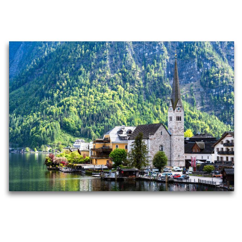 Ein Blick auf die Kirche von Hallstatt