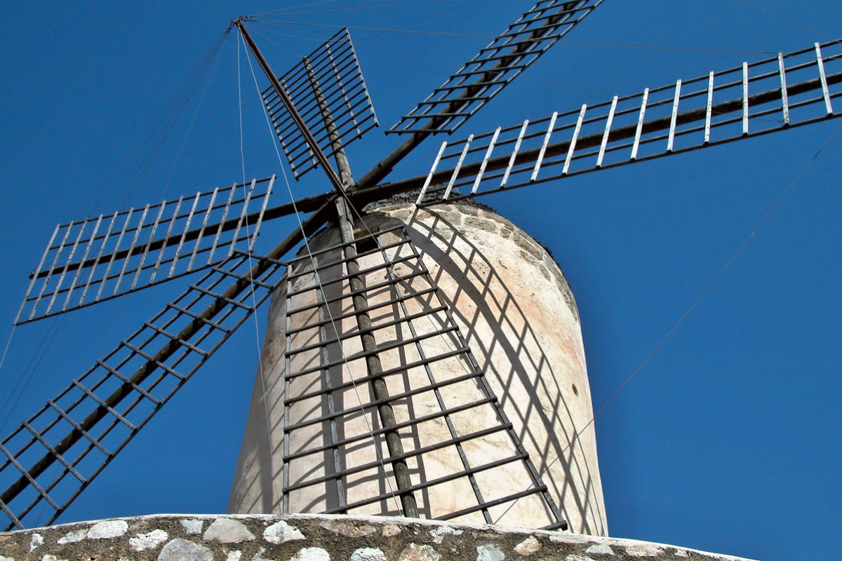 Traditionelle Windmühle auf Mallorca