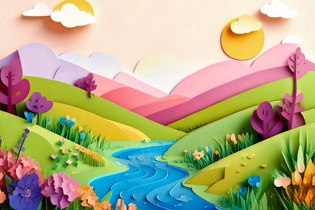 Mai: Mit der Kraft der Sonne sprießen alle Blätter und viele Blumen zeichnen bunte Tupfer auf die Wiese.