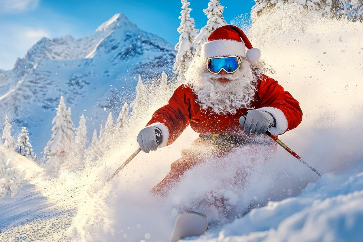 Hui - der Weihnachtsmann hat es wohl eilig