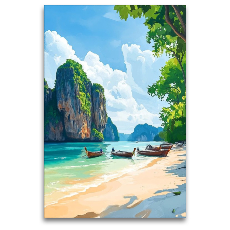 Strand mit Booten - Thailand Fantasie