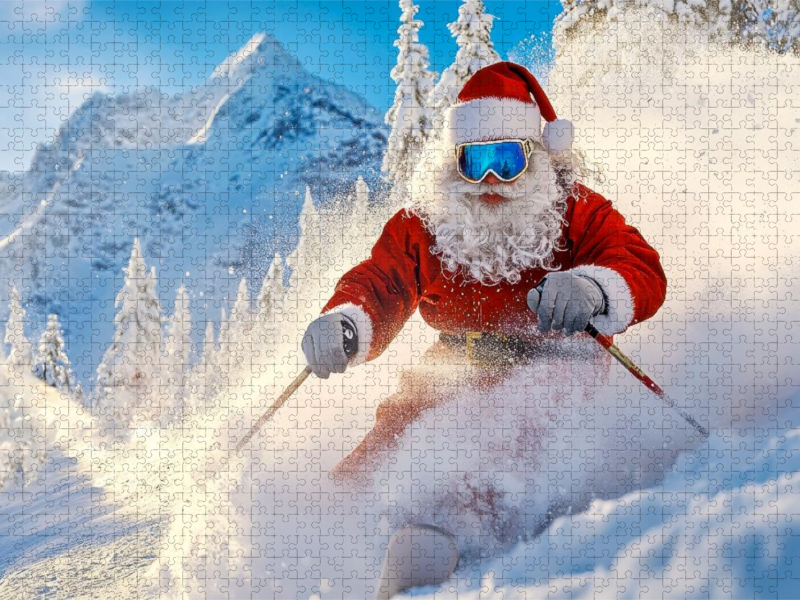 Hui - der Weihnachtsmann hat es wohl eilig