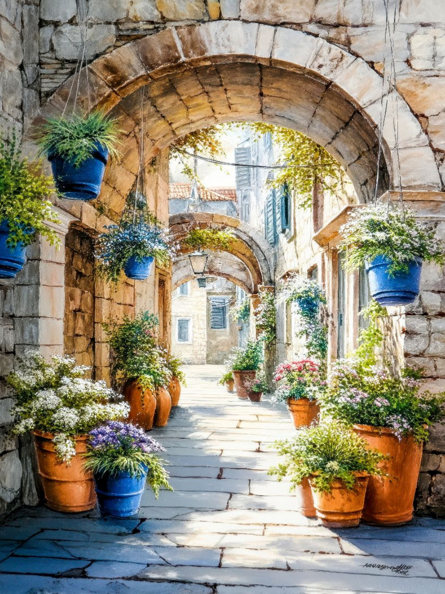 Märchenhafte Bogengasse in Split