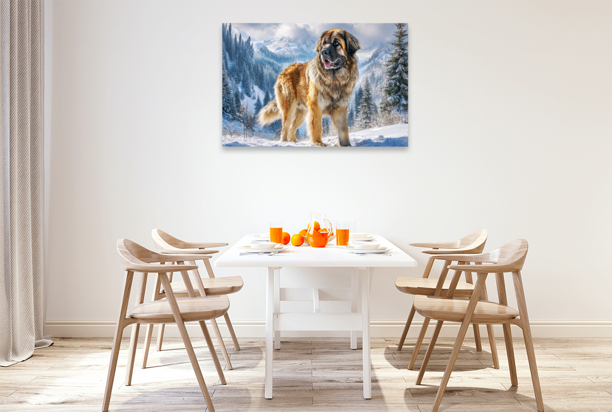 Leonberger im Schnee