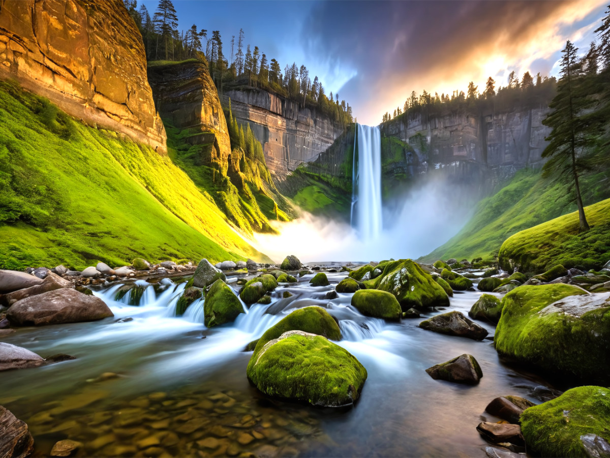 Wasserfallfluss – Verborgenes Hochland