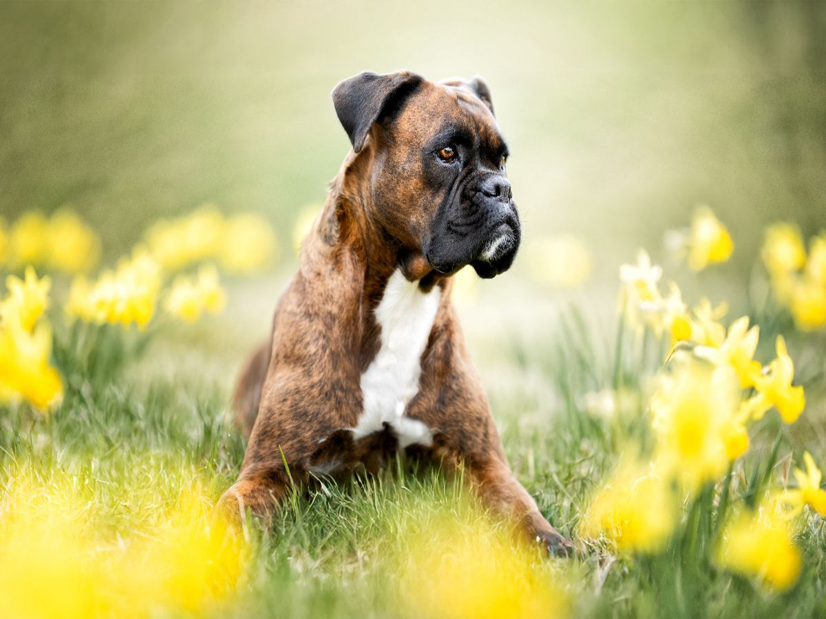 Boxer im Blütenrausch