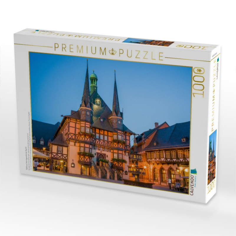Rathaus Wernigerode bei Nacht