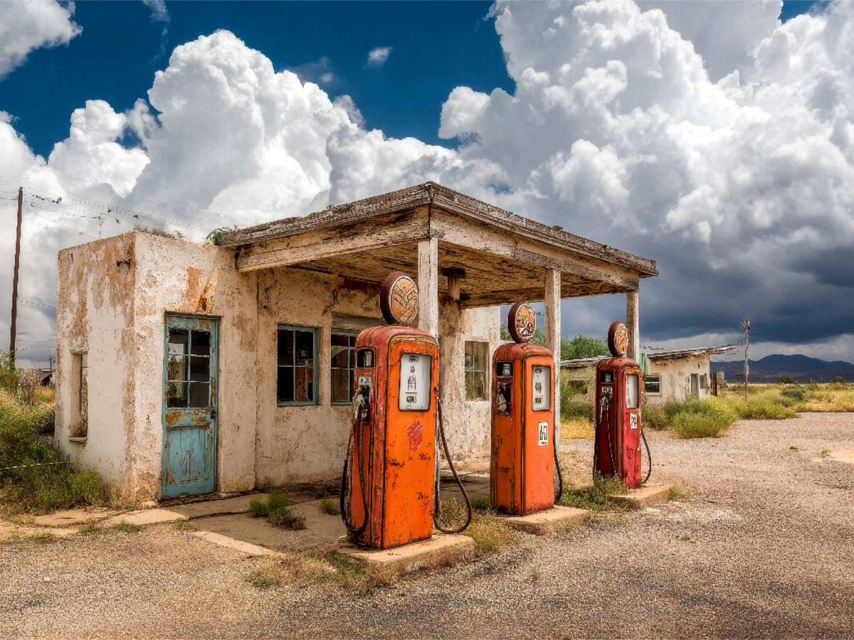 Nostalgische Tankstelle