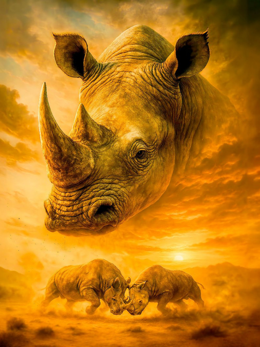 Urgewalt Afrikas - Breitmaulnashorn im Porträt