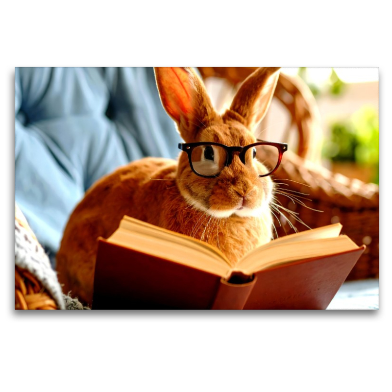 Hase beim lesen
