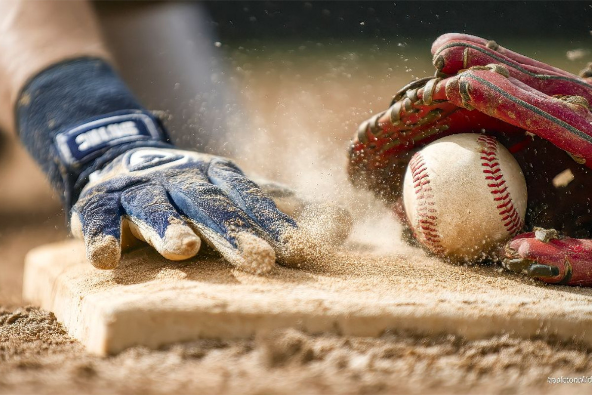 Spektakuläre Nahaufnahme an der Home Plate
