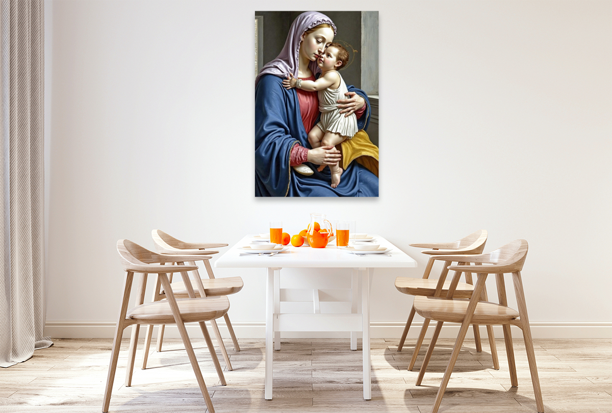 Inspiriert von Sandro Botticelli/Madonna mit Kind (ca. 1490)