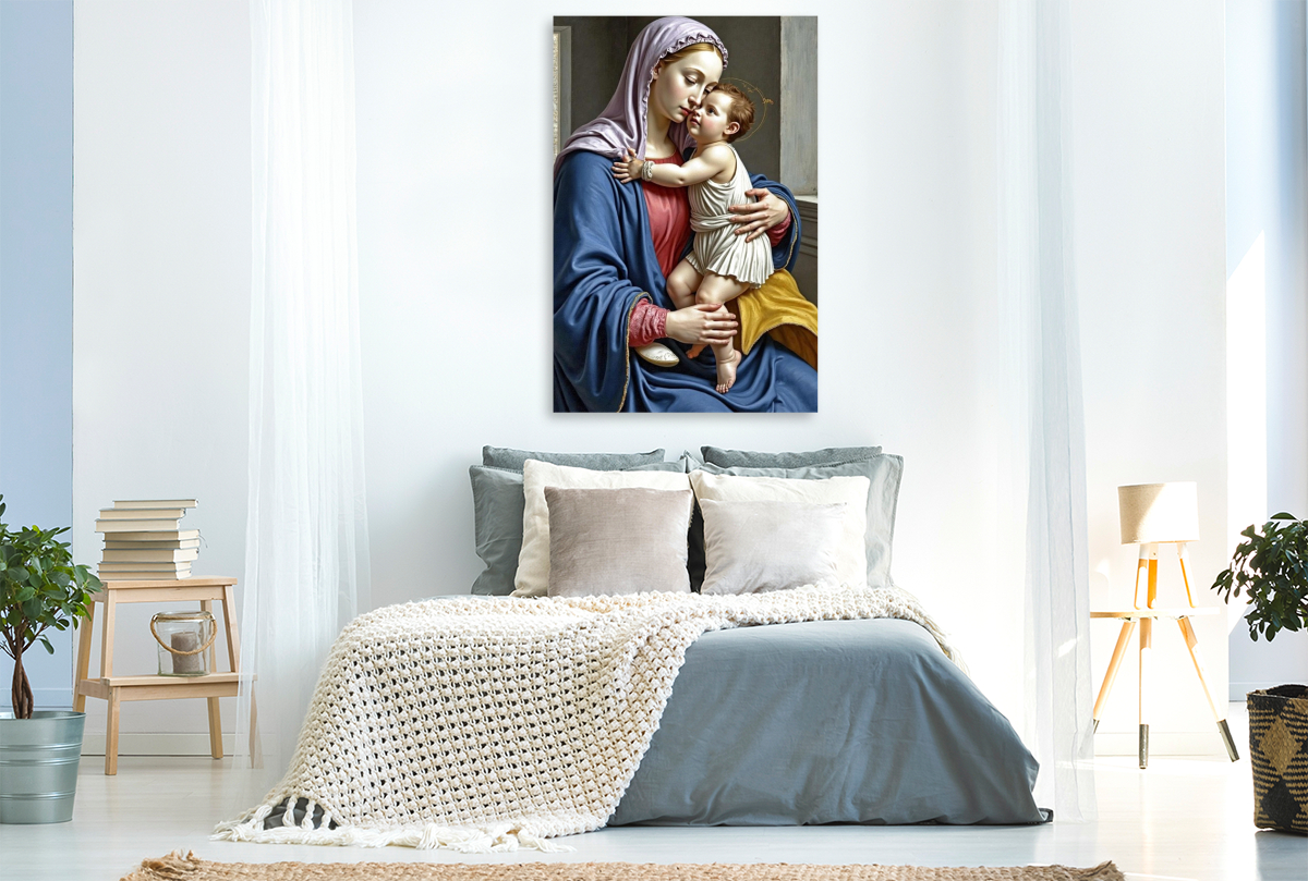 Inspiriert von Sandro Botticelli/Madonna mit Kind (ca. 1490)