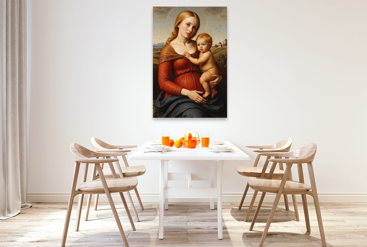 Inspiriert von Raffael/Madonna mit Kind (ca. 1508)