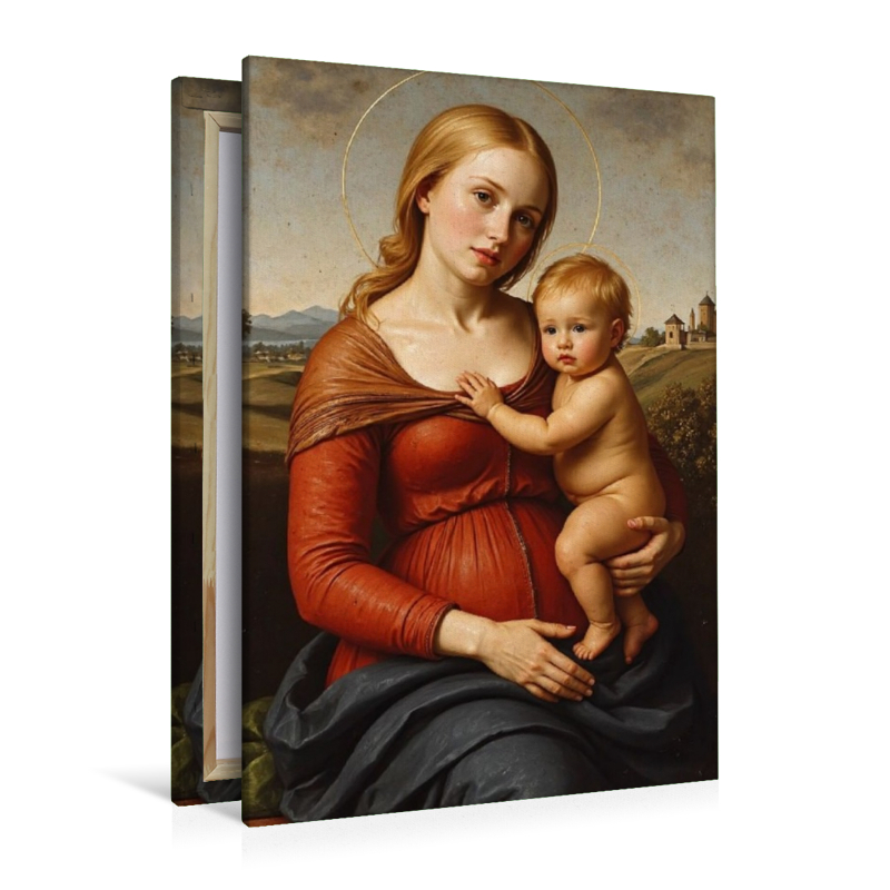 Inspiriert von Raffael/Madonna mit Kind (ca. 1508)