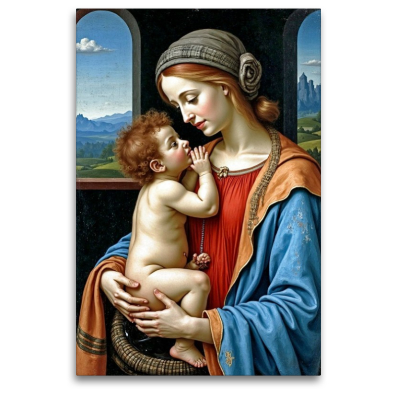 Inspiriert von Leonardo da Vinci/Madonna Litta (1490)