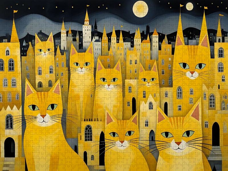 Katzen - Schnurren unterm Sternenhimmel