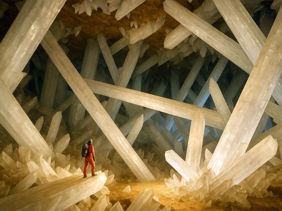 Kristallwelten in einer Tropfsteinhöhle