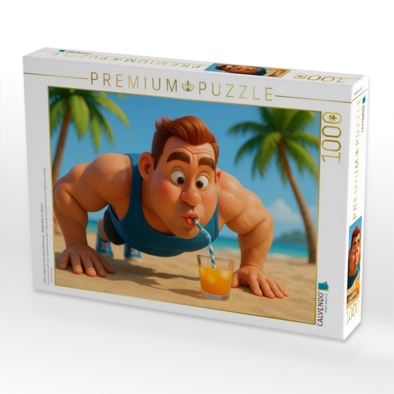 Jeder Liegestütz eine kleine Belohnung - Bodybuilder am Strand