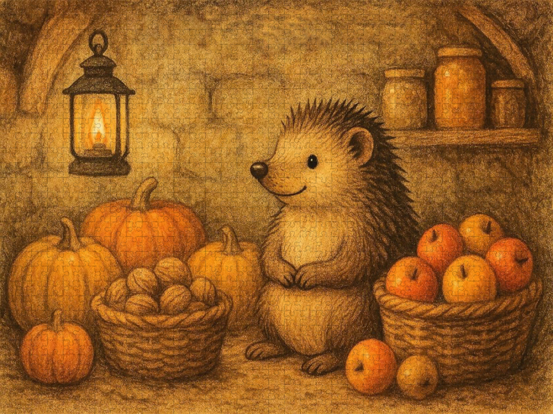 Vorratsglück – Der Igel und sein Keller