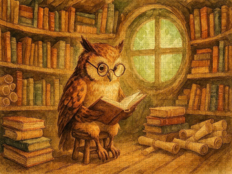 Eulenzauber in der Baumhausbibliothek