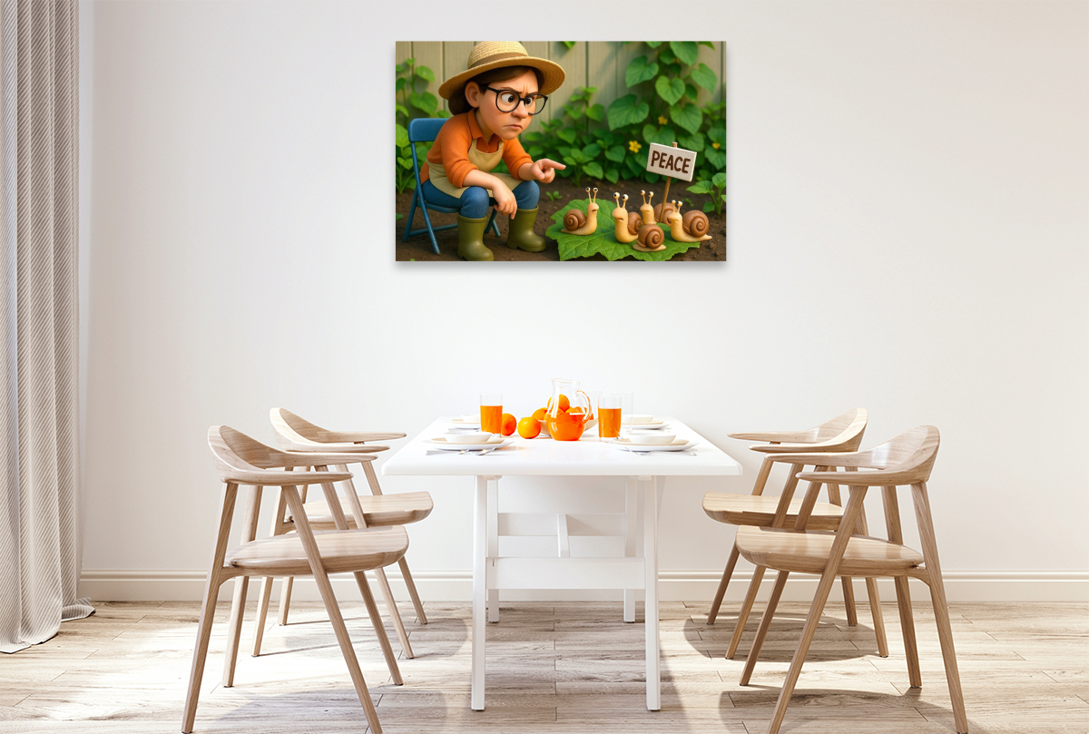 Deutliche Ansprache an die Schnecken im Garten