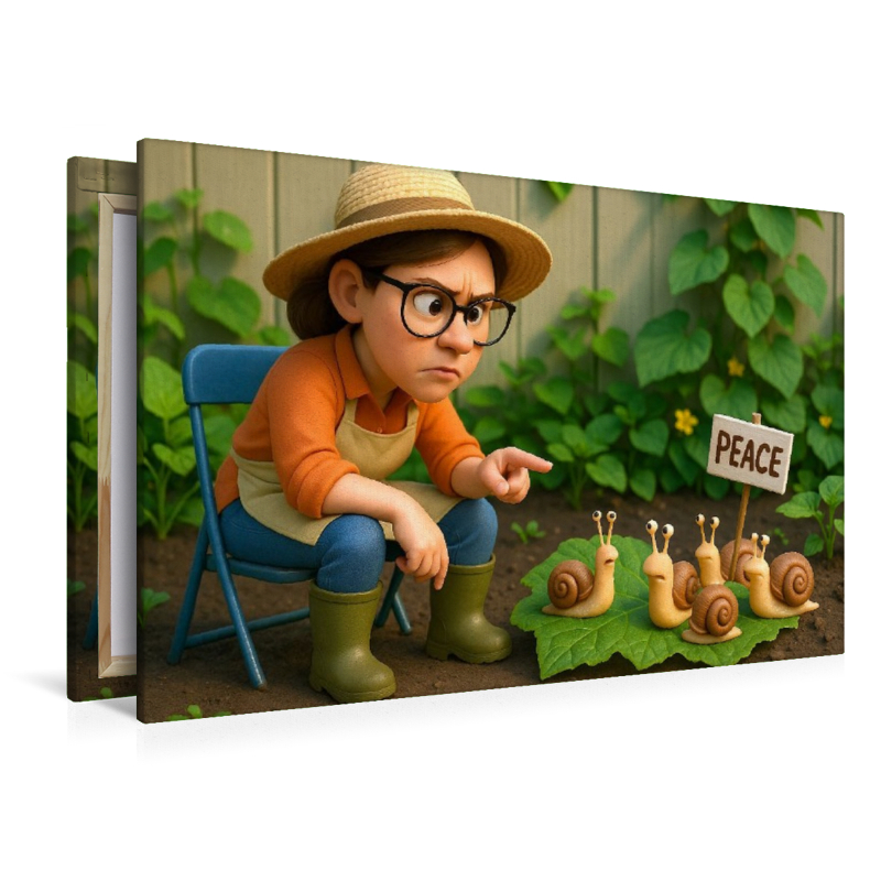 Deutliche Ansprache an die Schnecken im Garten