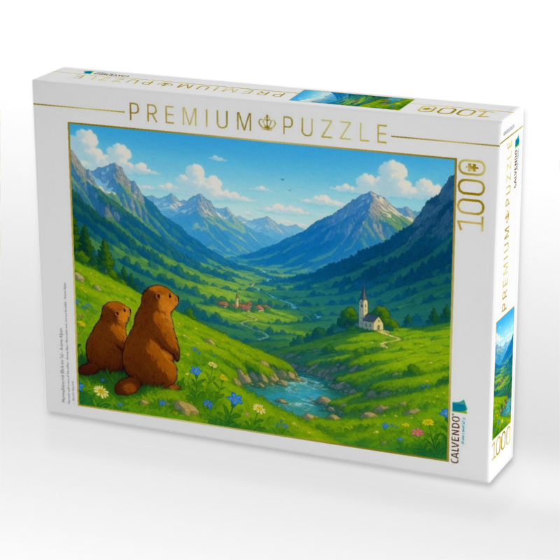 Murmeltiere mit Blick ins Tal - Anime Alpen