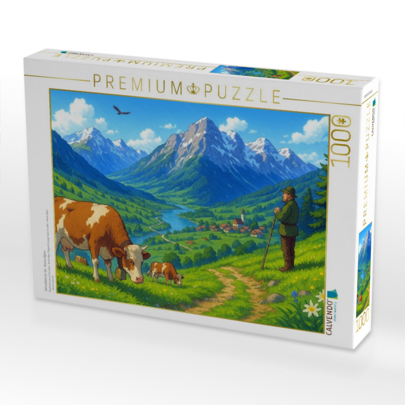 Hirtenblick ins Tal - Anime Alpen