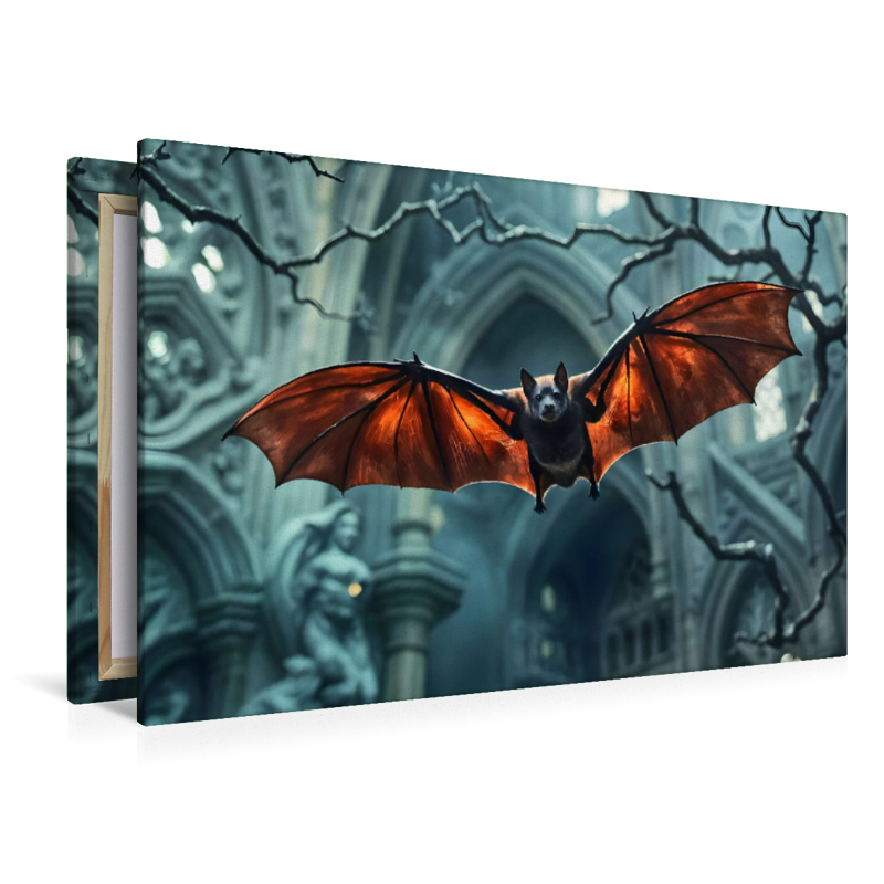 Mystische Eleganz – HD-Leinwand „Gothic Bat“