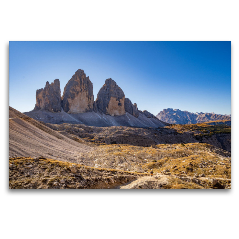 Blick von Tre Cime auf die Drei Zinnen