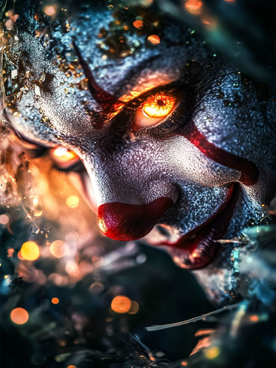 Der Clown kam nur nachts, wenn das Kinderzimmer dunkel war