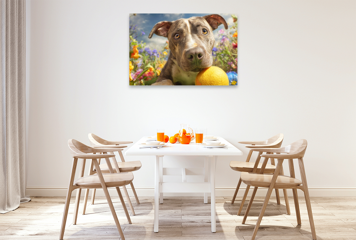 Pit Bull mit Ball